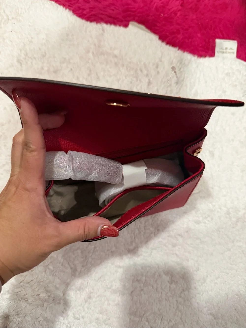 Michael Kors Red Mini Top-Handle Crossbody
